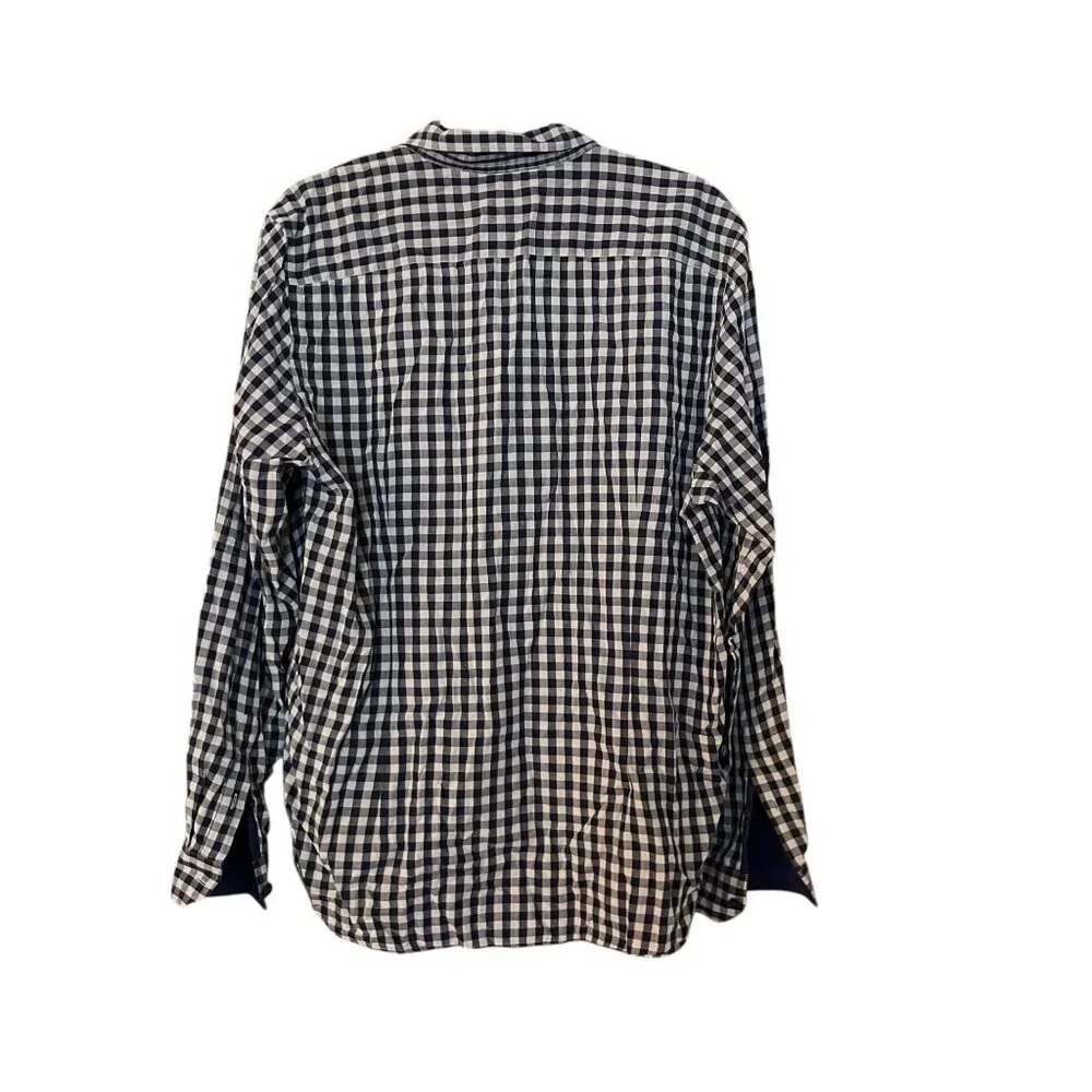 Ted Baker London Size 6 Mens Button Down Dress Shirt Blue Check Plaid - Picture 2 of 3